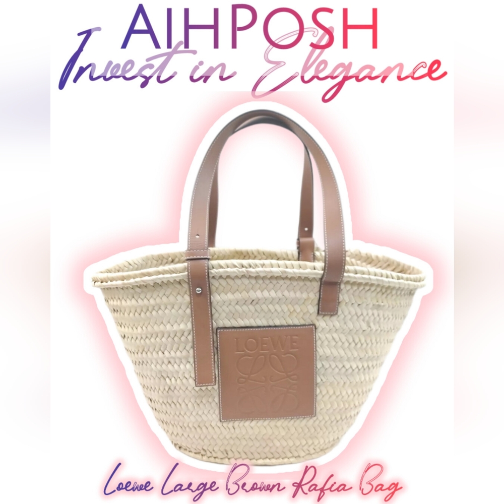 Loewe Brown Rafia Bag (Large)